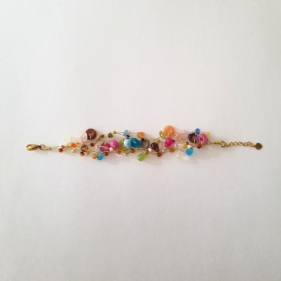Multicoloured Stone Bead Bracelet - Picture 2 of 2